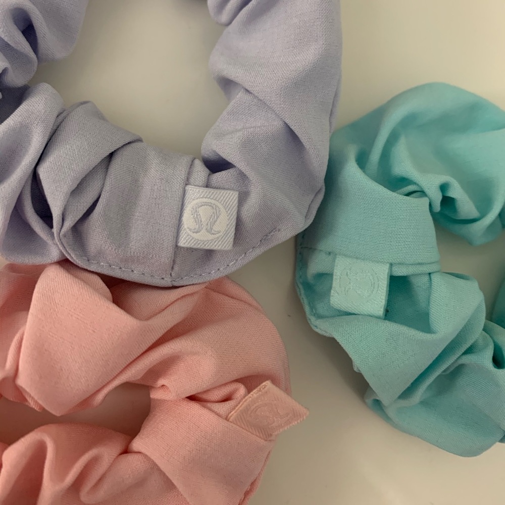 Lululemon pastel scrunchies